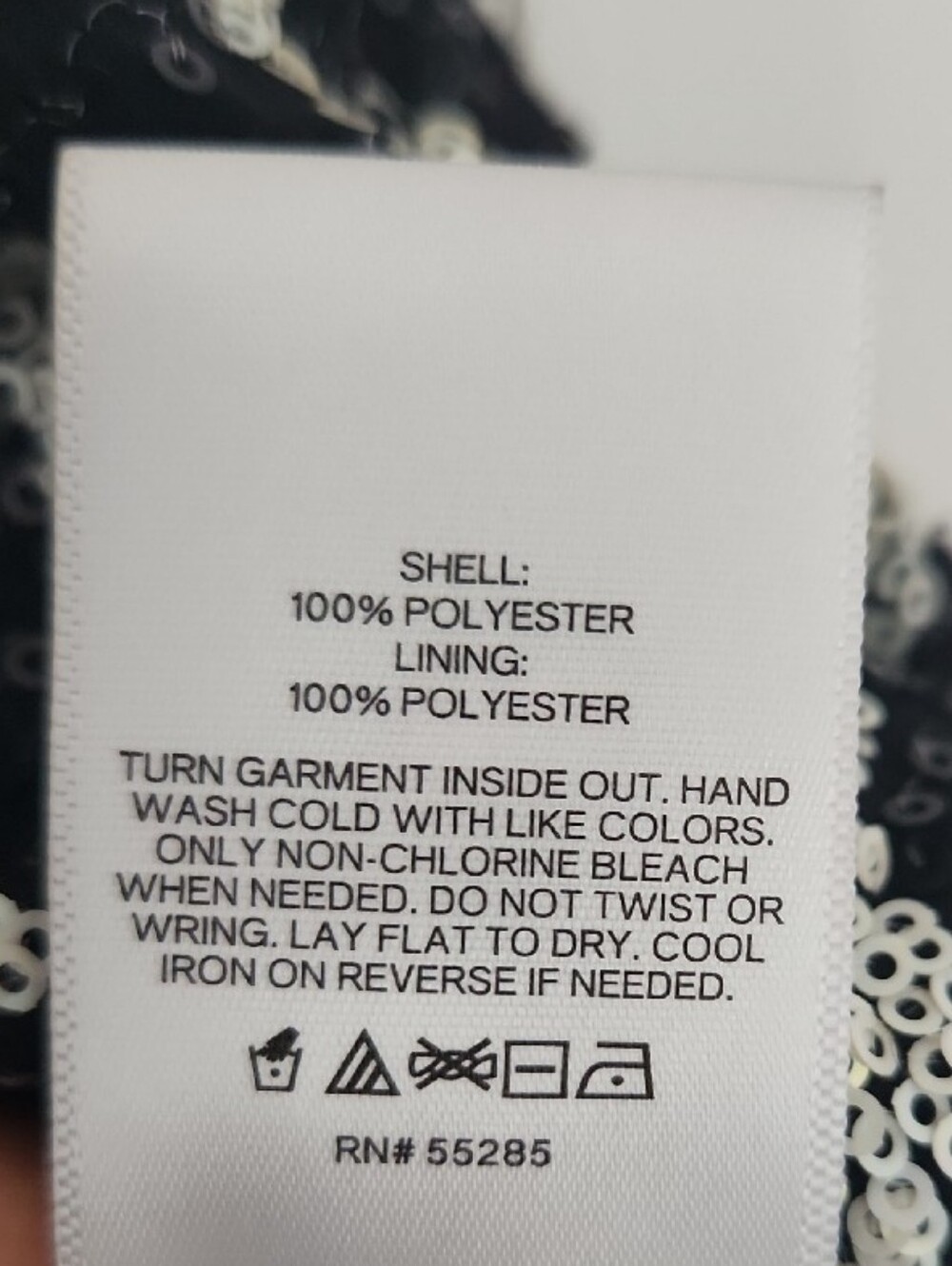 Party Costume Chic Express Black White Houndstooth Sequin Top FLAW - Picture 3 of 9